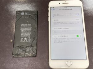 iPhone8P　バッテリー交換修理