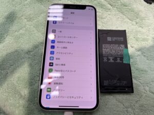 iPhone12　バッテリー交換